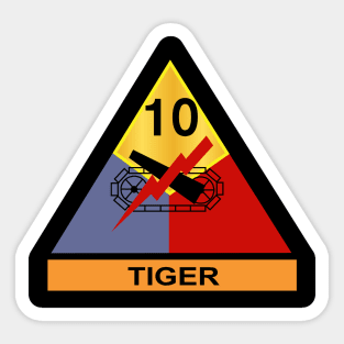 10th Armored Division - Tiger wo txt Sticker